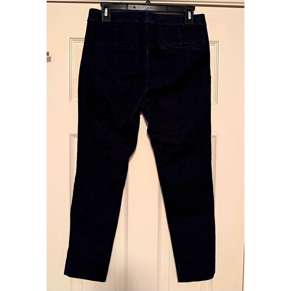 Banana Republic Women's Black Stretch Denim Skinny Crop Pants Mid Rise Sz 4